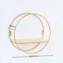 Load image into Gallery viewer, Nordic Iron Hexagonal Grid Wall Storage rack Shelf Wall Hanging Geometric Figure Wall Decoration Living Room decorative shelf