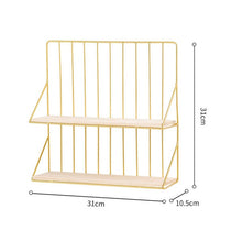 Load image into Gallery viewer, Nordic Iron Hexagonal Grid Wall Storage rack Shelf Wall Hanging Geometric Figure Wall Decoration Living Room decorative shelf