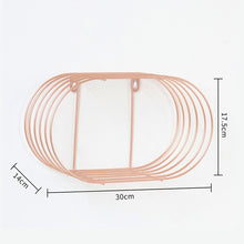 Load image into Gallery viewer, Nordic Iron Hexagonal Grid Wall Storage rack Shelf Wall Hanging Geometric Figure Wall Decoration Living Room decorative shelf