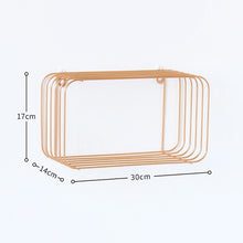 Load image into Gallery viewer, Nordic Iron Hexagonal Grid Wall Storage rack Shelf Wall Hanging Geometric Figure Wall Decoration Living Room decorative shelf