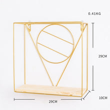 Load image into Gallery viewer, Nordic Iron Hexagonal Grid Wall Storage rack Shelf Wall Hanging Geometric Figure Wall Decoration Living Room decorative shelf