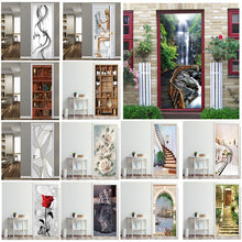 Load image into Gallery viewer, Creative 3D Door Sticker 95x215cm/Custom Size Self Adhesive Wallpaper On the Doors DIY Renovation Waterproof Poster For Bedroom
