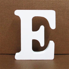 Load image into Gallery viewer, 1pc 10CMX10CM White Wooden Letter English Alphabet DIY Personalised Name Design Art Craft Free Standing Heart Wedding Home Decor
