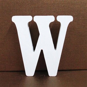 1pc 10CMX10CM White Wooden Letter English Alphabet DIY Personalised Name Design Art Craft Free Standing Heart Wedding Home Decor